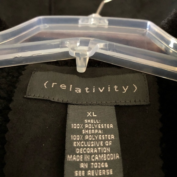 VINTAGE - NWOT - Relativity Black Embroidered Jacket Size XL - Picture 6 of 7